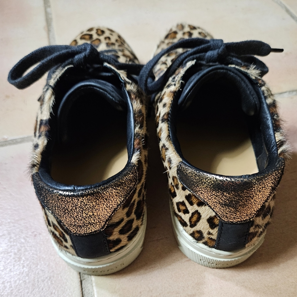 GREATS BROOKLYN Leopard Calf Hair Sneakers - Picture 2 of 12